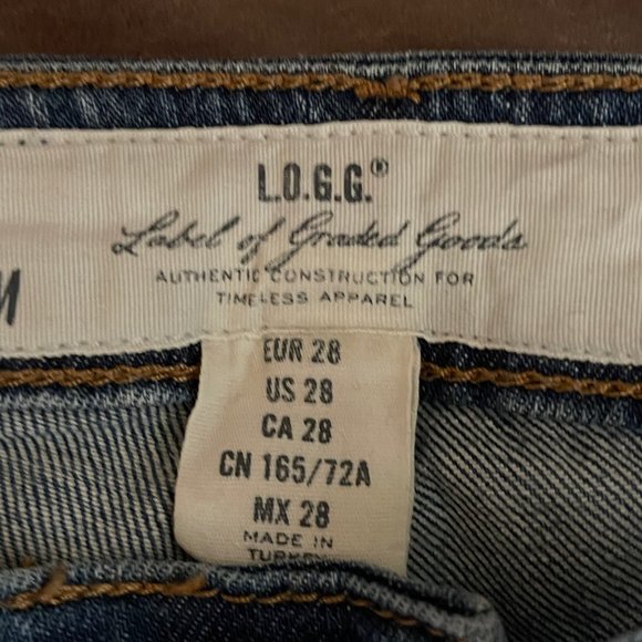 H&M Straight-leg Weathered Demin Jeans - size 27 - Picture 8 of 10